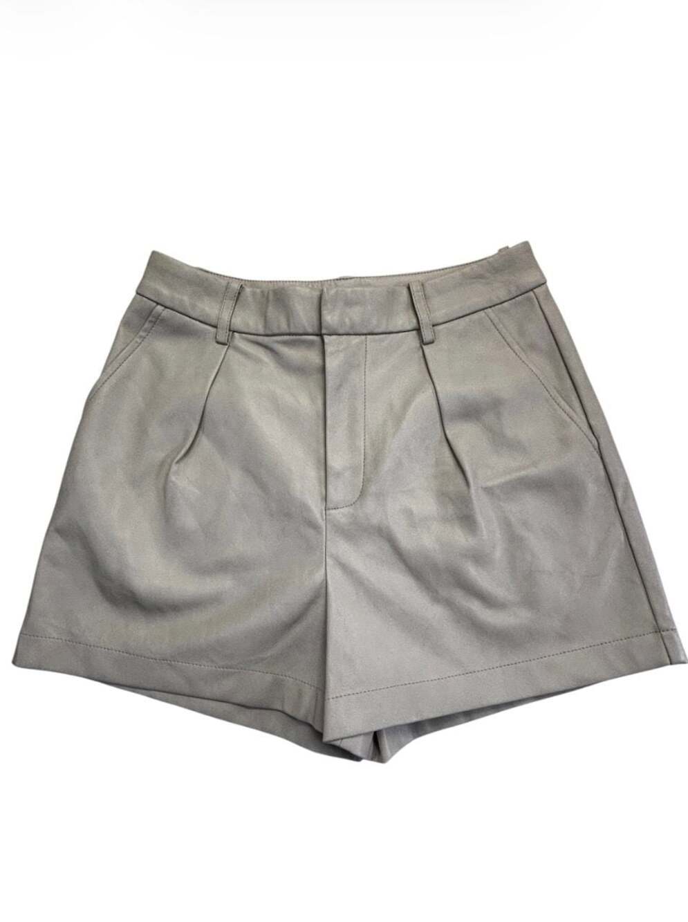 7 For All Mankind Leather Pleated Shorts Size S